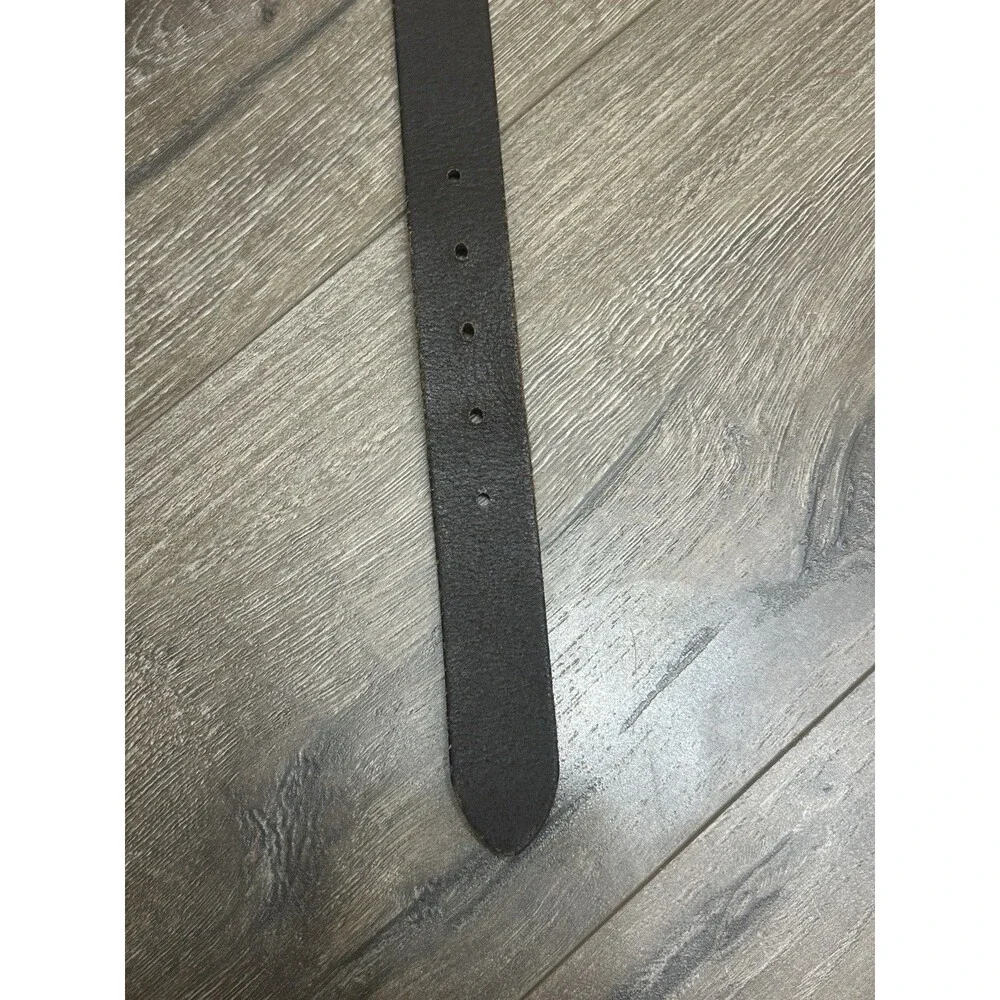 Polo Ralph Lauren Belt Brown Leather Silver Hardware Men's Size 42